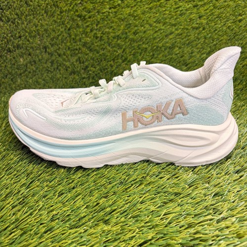 Hoka One One Clifton 10 Womens Size 8 Blue White Athletic Running Shoes Sneakers - Picture 3 of 14