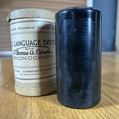 Edison Cylinder Record French Lesson No 6 ICS Language System Untested