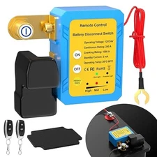 Remote Battery Disconnect Switch 12V 240A Kill Switch Battery Cut Off blue