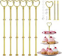 Gold Etageren Stangen Set, 6 StüCk Bausatz Etageren Stangen, Bausatz Etagere Sta