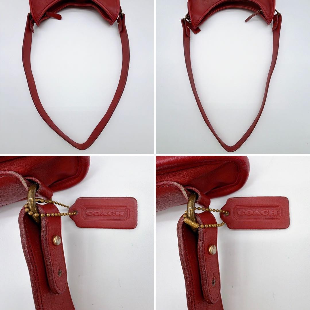 COACH Ergo 9920 Dark Red Leather Shoulder Bag Vintage Old Coach