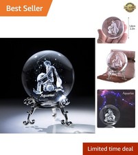 3D Laser Constellation Crystal Ball 60mm Crystal Paperweight Full Sphere Glas...