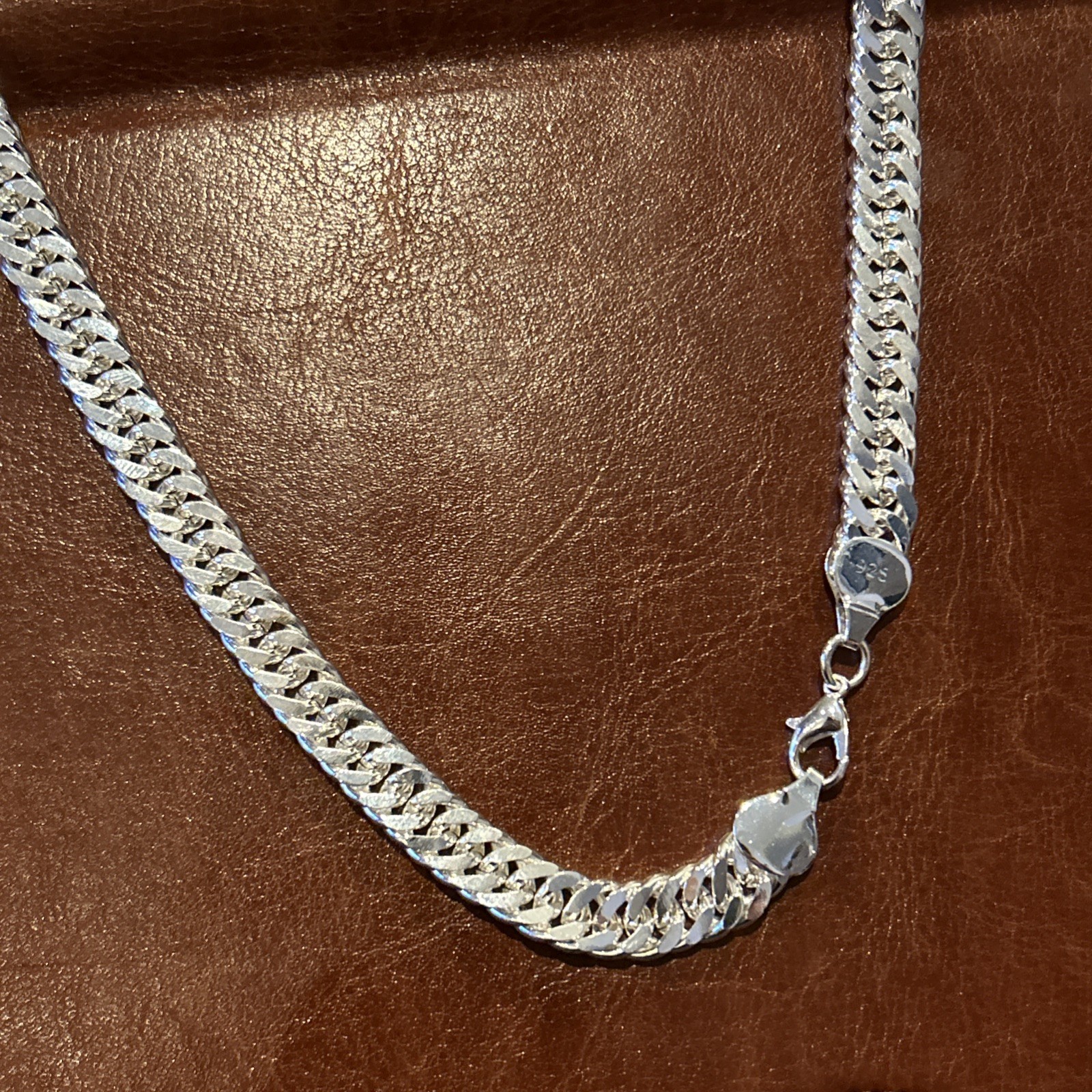 Cadena de plata de ley 925 Miami Cuban Link para hombre, 10 mm 23 pulgadas 75 g ¡pesada!