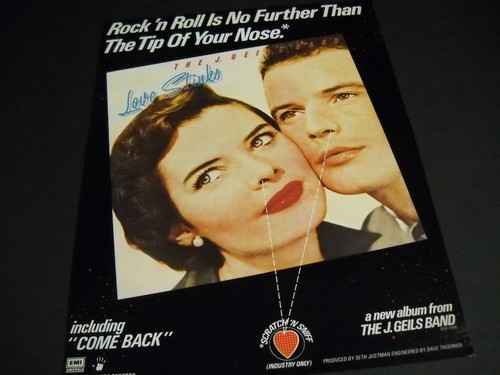 J. GEILS BAND...als die Nasespitze LIEBE STINKT 1980 PROMO POSTER ANZEIGE