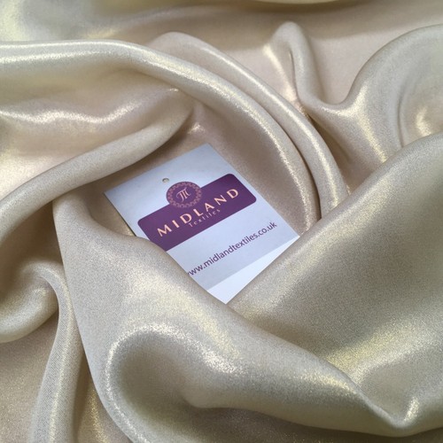 Gold Shimmer Foil Satin Georgette Chiffon Crepe Fabric 110cm MR1178 Mtex - Picture 34 of 302