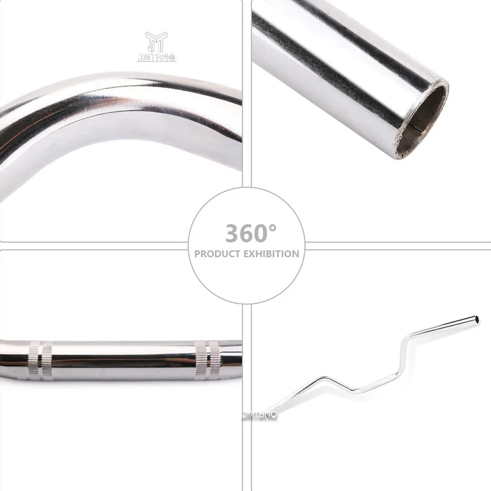 Motorcycle 7/8"Chrome Tracker Drag Handlebars Bars For Kawasaki KZ650F 650B 650C - Image 4 of 4