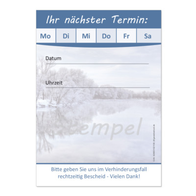 Terminblöcke-503 (20 Stück) 50 Blatt pro Block A7 Format mit Winter-Naturmotiv