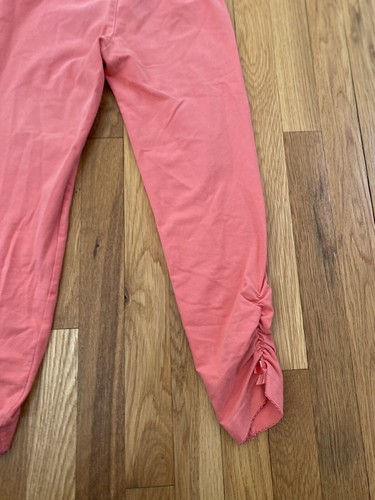 HANNA ANDERSSON Girls' Pink Peach STRETCH Capri Pants Size 140 US 10 Gathered - Picture 7 of 12