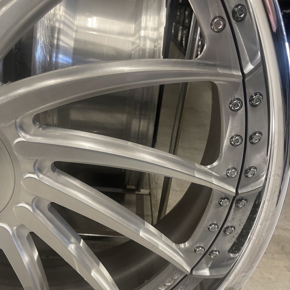 30 Forgiato WADE BRUSHED Silver Machined Chrome Lip Wheel