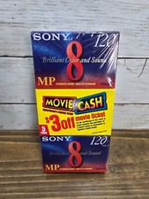 Factory Sealed 5-Pack Sony P6-120MPD 120min Video 8 Tapes NEW