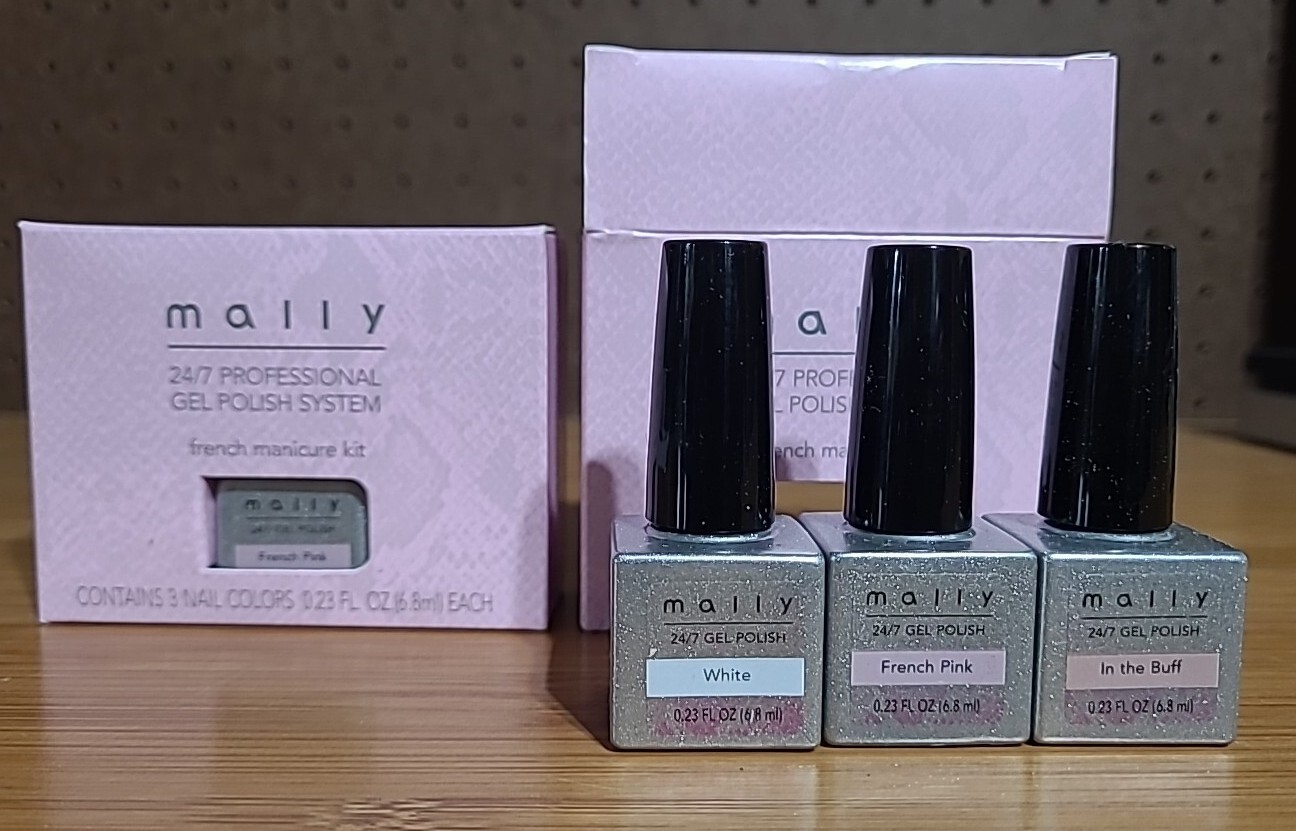 MALLY 24/7 Professional Gel Polish System French Manicure 3 pc Kit