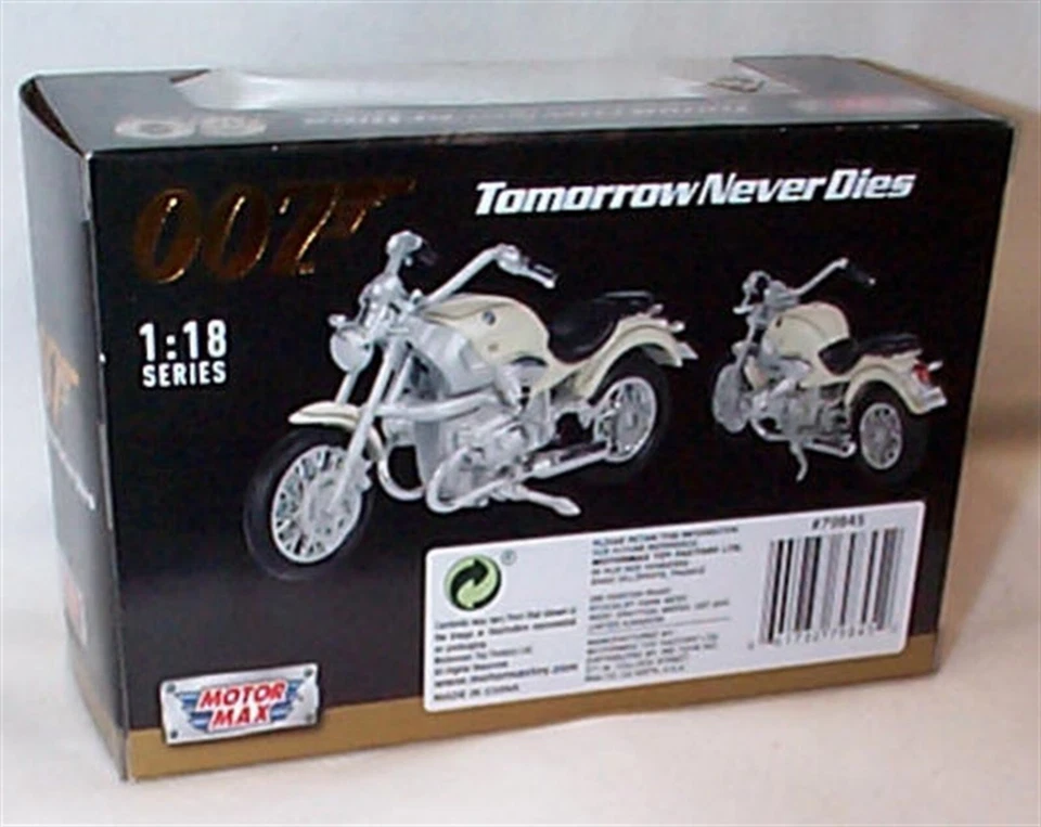 Motormax 1:18 Scale James Bond BMW R1200C Model Motorbike Tomorrow Never Dies - Image 2 of 2