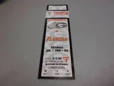 Florida Gators vs Georgia Bulldogs (1-7-2006) Basketball Game Ticket Stub