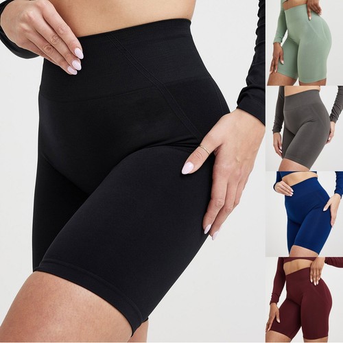 Seamless Workout Biker Yoga Shorts High Waist Gym Short Leggings