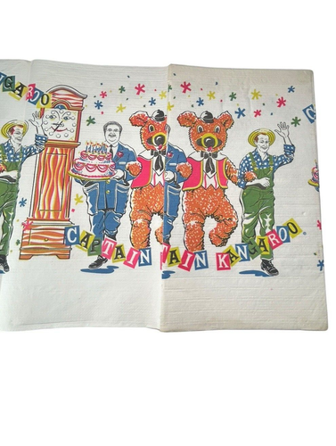 Vintage Captain Kangaroo 1966 Paper Table Cloth RKA Inc. Ephemera - Picture 7 of 17