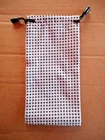 Stylish White Plaid Glasses Sunglasses Spectacles Pouch Case Soft Drawstring Bag