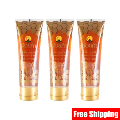 3 Pcs. Doi Kham 100% Honey 120g, Made from Longan Pollen, Eat, Skin Care