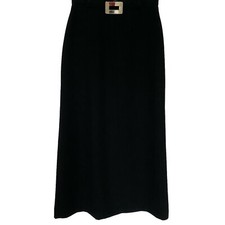 INC International Concept Skirt Womens 8 Maxi Black Lined Y2K Classic Preppy