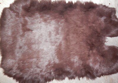 12''x17'' Dark Brown Rabbit Skin Hide Pelt Craft #007