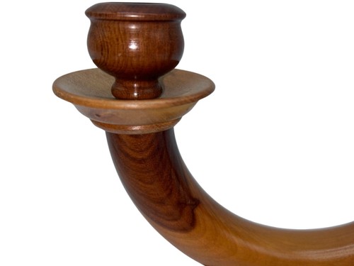 Wooden Candlelabra Two Arm - Picture 10 of 11