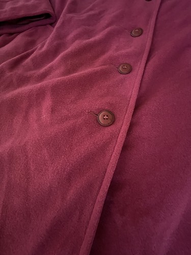 Vintage USA made Juli De Roma fleece women's coat size 14 - Holiday PLUM - Picture 4 of 14