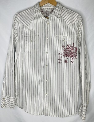 Rewire Men s medium Pearl Snap Shirt Long Sleeve Lightweight