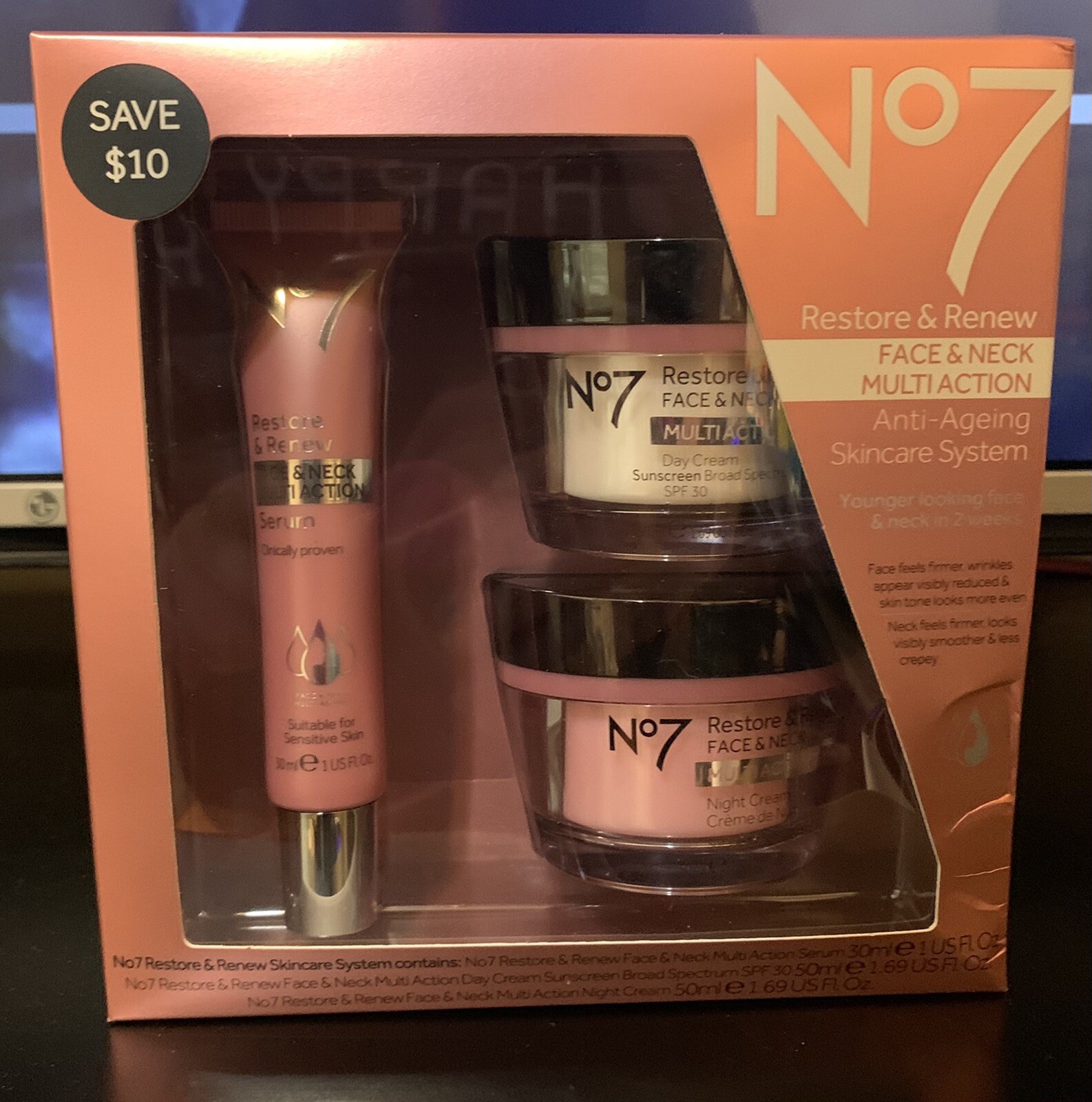 no7 restore & renew multi action skincare system