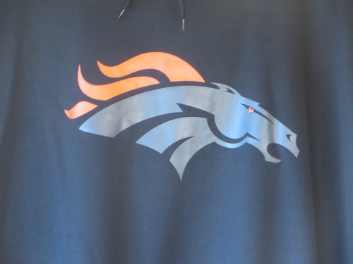 Denver Broncos Hoodie Logo Jersey Black Pullover Men's Size 4X NWT - Picture 3 of 8