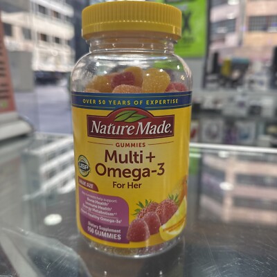 Nature Made Multi for Her + Omega-3 Gummies 150 Count Bone Immune Health