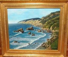 KIKI SHAPPELL ORIGINAL ACRYLIC ON CANVAS COASTAL SEASCAPE PAINTING