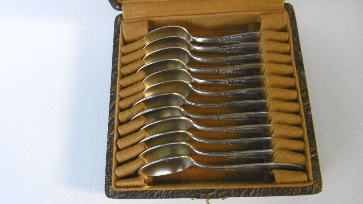 Coffret 12 petites cuillères en métal argenté - Arts de la table