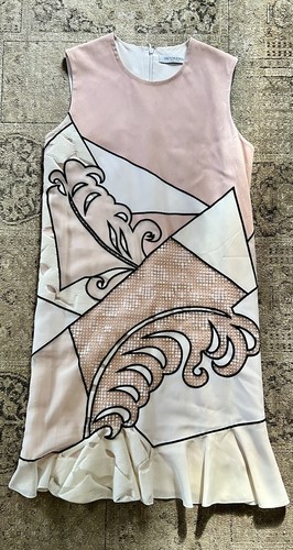 Viktor & Rolf Italian Collage Style Dress Lined With Silk Size EU38/US XS - Picture 5 of 11