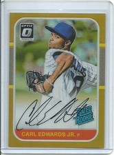 Carl Edwards JR Donruss Gold Refractor Card RC Auto /5 Retro Optic Autograph