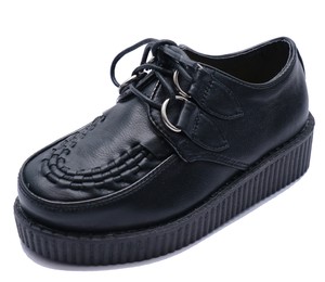 black platform school shoes