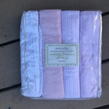 bright future flannel cotton receiving blanket 4 pack pink Striped Solid Dots