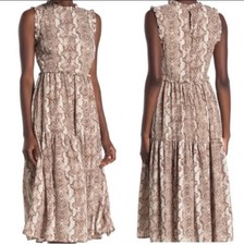 Everleigh NWT Animal Print Midi Dress Size Small