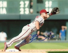 CHRIS OWINGS ARIZONA DIAMONDBACKS SIGNED AUTOGRAPHED DIVING 8X10 PHOTO W/COA 