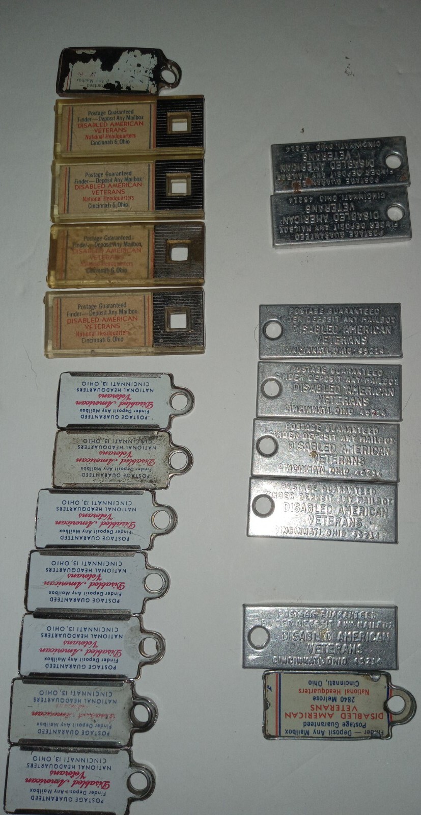 20 Washington DAV License Plate Keychain Tags 50's 60's 70's eBay