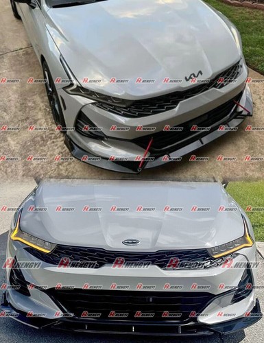 For KIA K5 21 22 23 24 GT EX LX Carbon Look Front Bumper Lip Splitter Spoiler - Picture 4 of 11