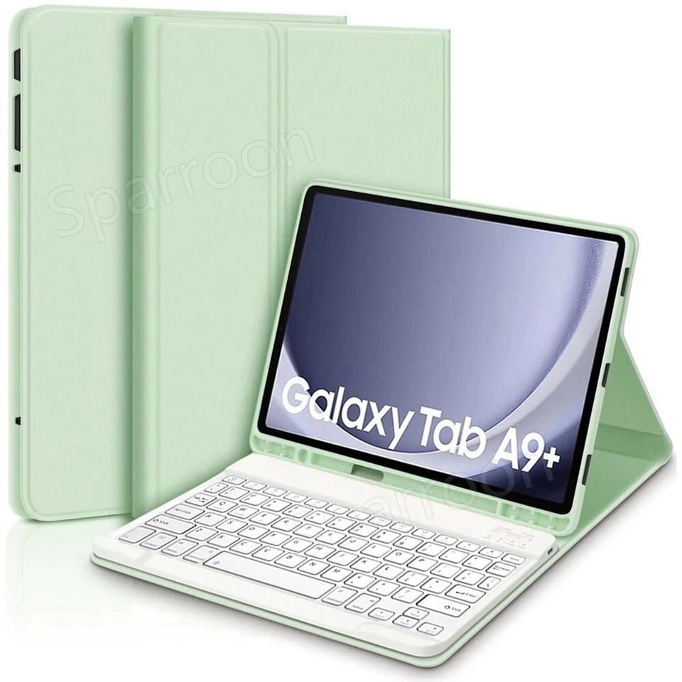 Bluetooth Keyboard & Case Cover & Mouse For Samsung Galaxy Tab A9/A9 Plus Tablet - Image 2 of 4