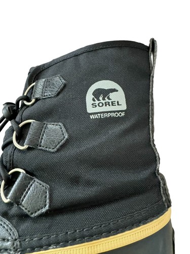 Sorel Toddler Boy Size 3 Snow Boot Black Yoot Pac Waterproof Faux Fur NY1879-010 - Picture 7 of 9