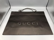 Authentic Gucci Black Embossed 19 x 14 x 6" Paper Shopping Gift Bag