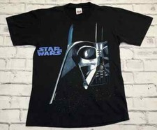 Star Wars Shirt Adult Medium Vintage 90s 1995 Black Darth Vader Villain Big Face