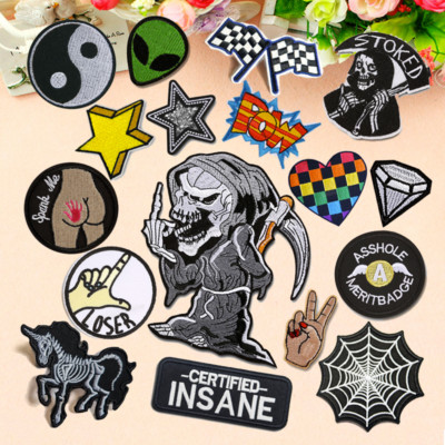 DIY Cute Embroidered Sew On Iron On Patch Badge Fabric Applique Craft Transfer