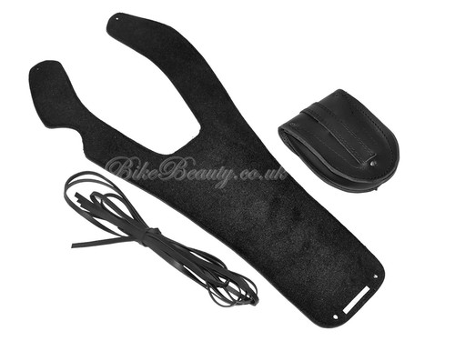 (S) HONDA SHADOW VT 750 C 4, 5, RC50 AERO LEATHER TANK Panel Cover Pad Strap Bib - Picture 6 of 7