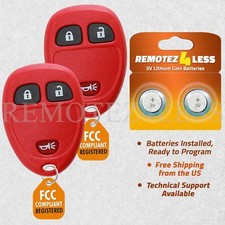 2 For 2007 2008 2009 Pontiac Torrent Keyless Entry Remote Car Key Fob Red