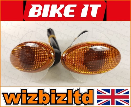 Indicadores universales ovalados pequeños Bikeit con lente ahumada INDFSLSS - Imagen 6 de 12