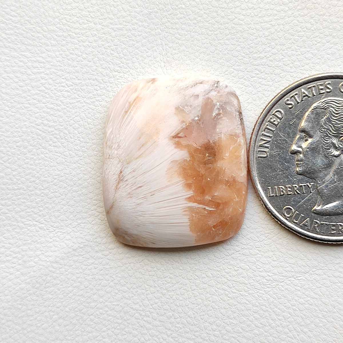 Peach Scolecite Coins Peach Scolecite Coins
