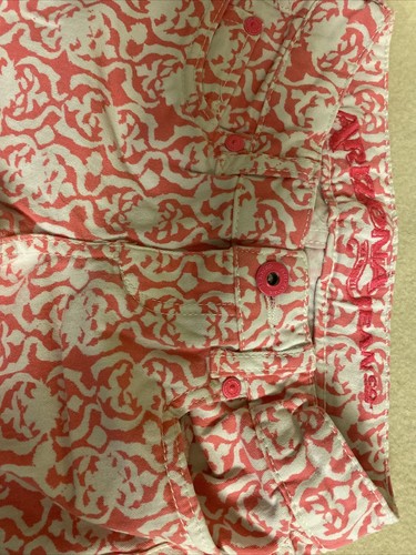 ARIZONA JEAN CO Girls Pink Print Adjustable Waist Cuffed CAPRI PANTS, Size 7 - Picture 5 of 6