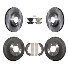 For Ford Escape Mazda Tribute Front Rear Brake Rotors Semi-Metallic Pad Drum Kit